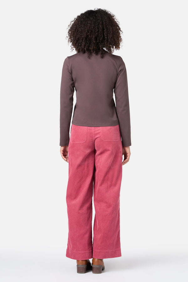 Princess Highway - Flower Vases Long Sleeve Tee - chocolate
