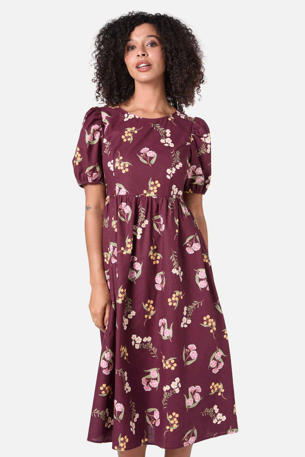Princess Highway - Elsie Native Midi Dress - chocolate