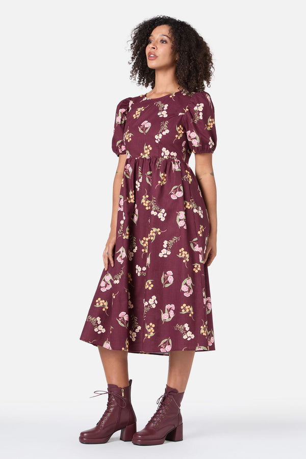 Princess Highway - Elsie Native Midi Dress - chocolate