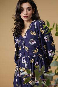 Princess Highway - Elsie Native LS Smock Dress - navy