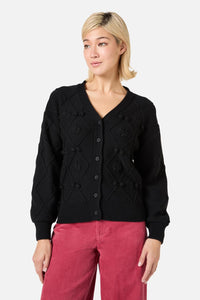 Princess Highway - Bloom Embroidered Cardigan - black