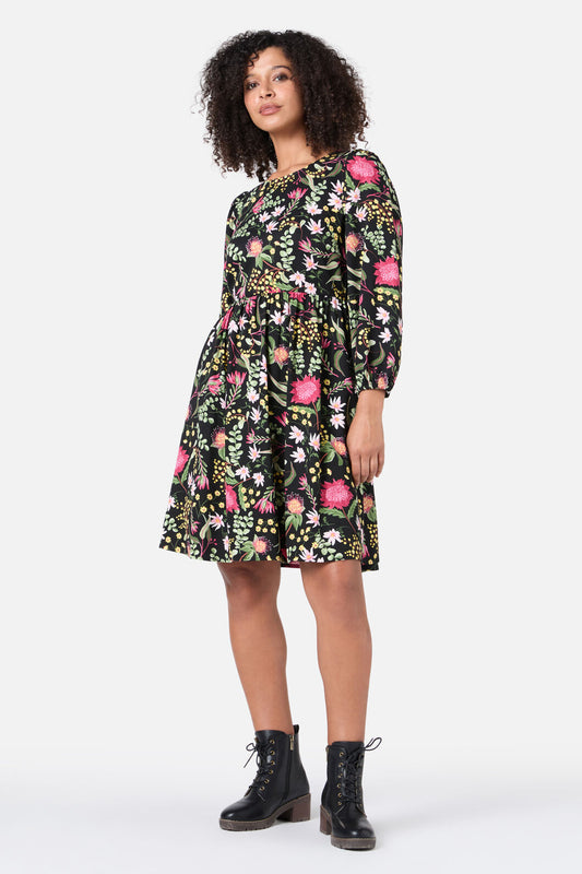Princess Highway - Opal Native Smock Dress - black