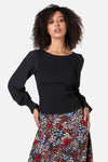 Princess Highway - Ebony Shirred Top - black