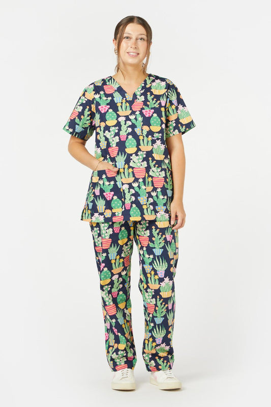 Princess Highway - Cactus Scrub Set - navy