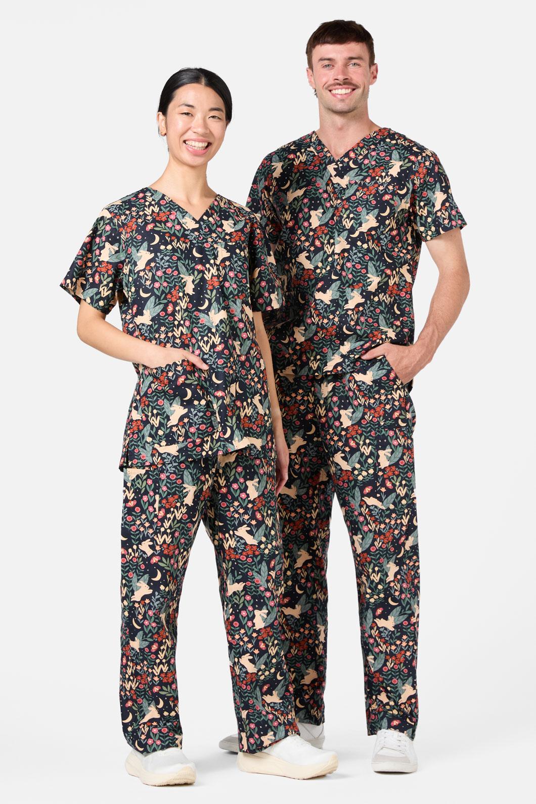 Princess Highway - Belle Bunny Scrub Set - navy