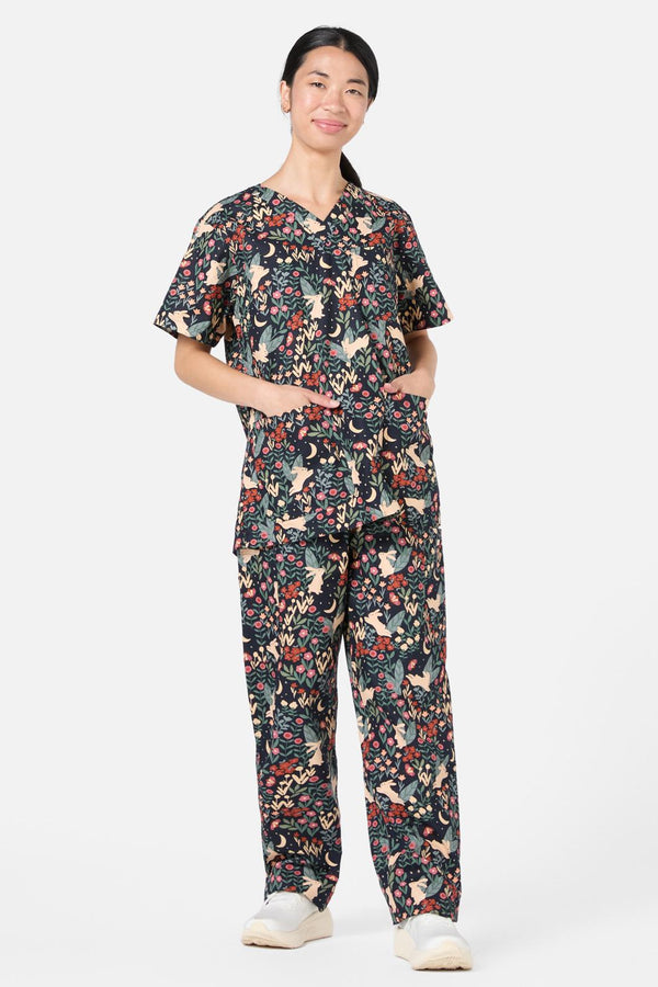 Princess Highway - Belle Bunny Scrub Set - navy