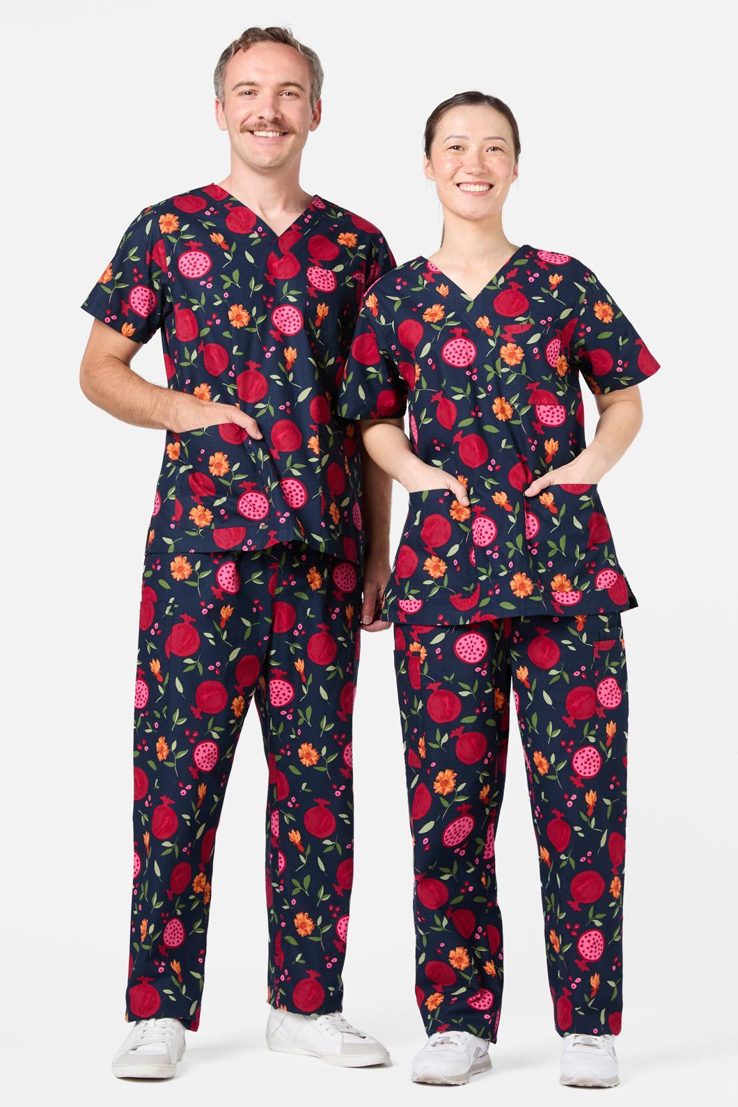 Princess Highway - Pomegranate Scrub Set - navy