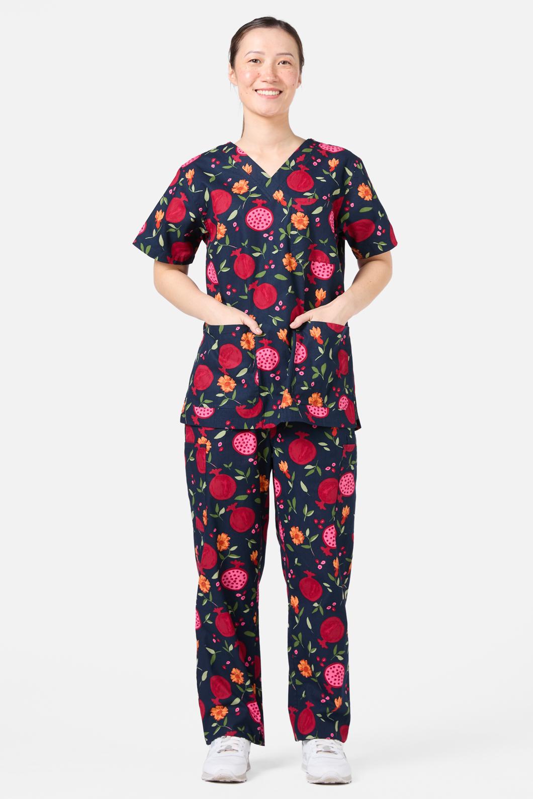 Princess Highway - Pomegranate Scrub Set - navy