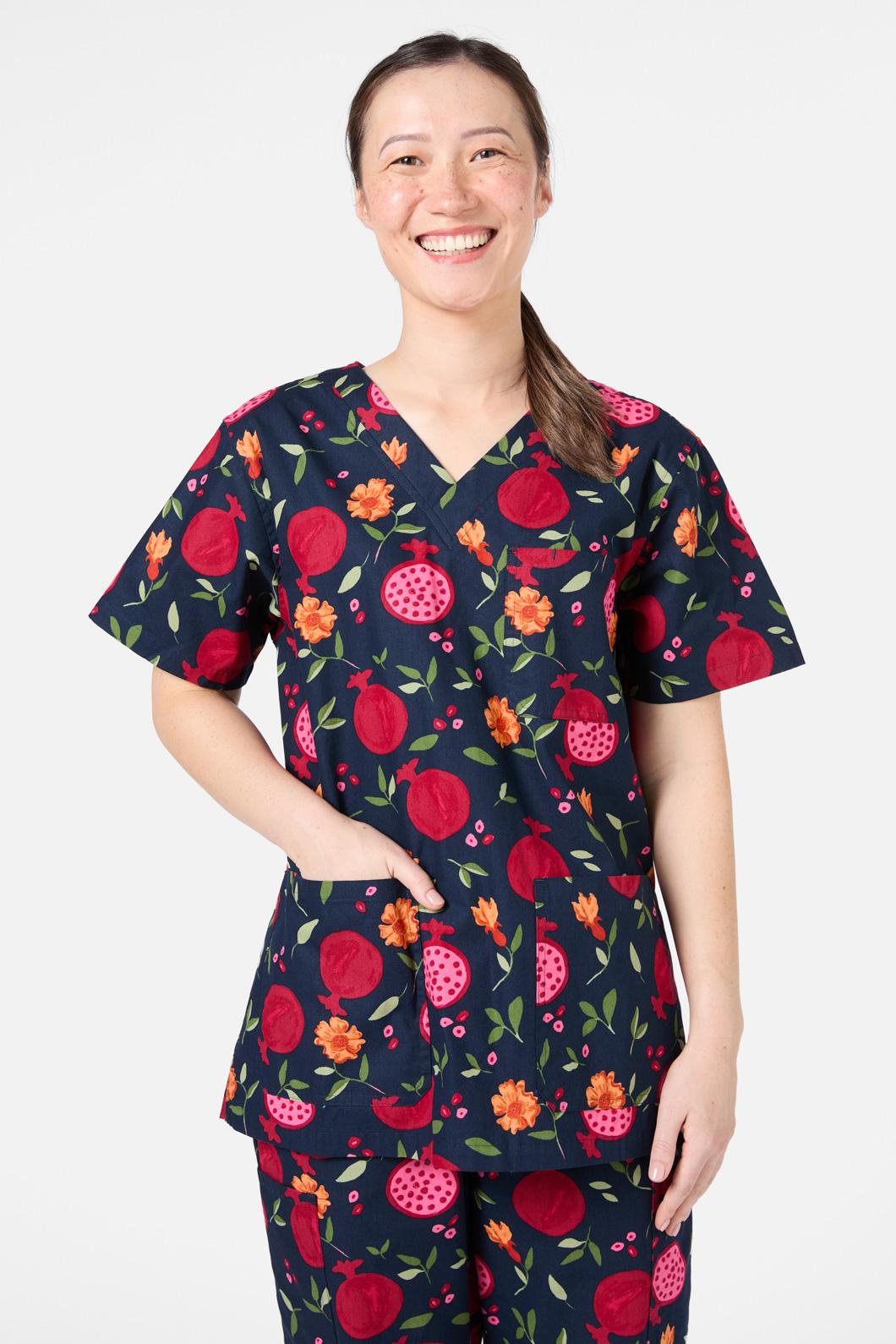 Princess Highway - Pomegranate Scrub Set - navy