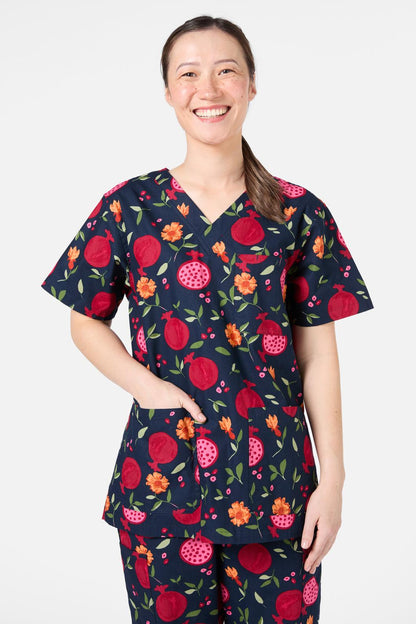 Princess Highway - Pomegranate Scrub Set - navy