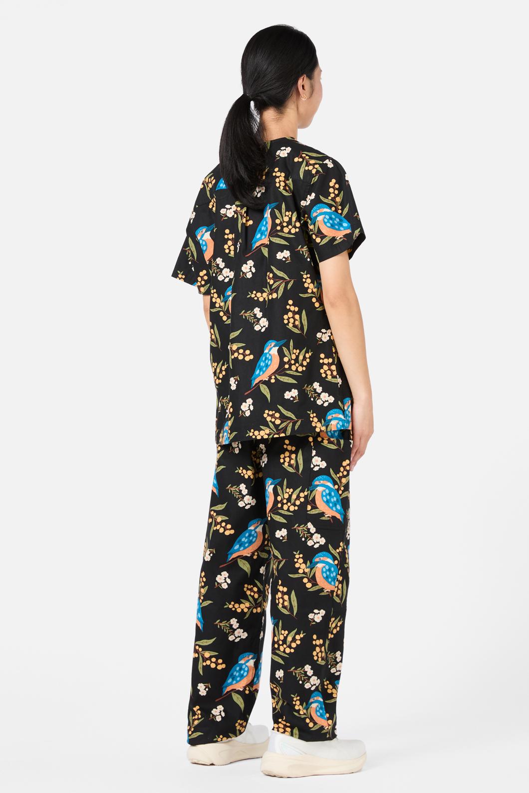Princess Highway - Kingfisher Scrub Set - black