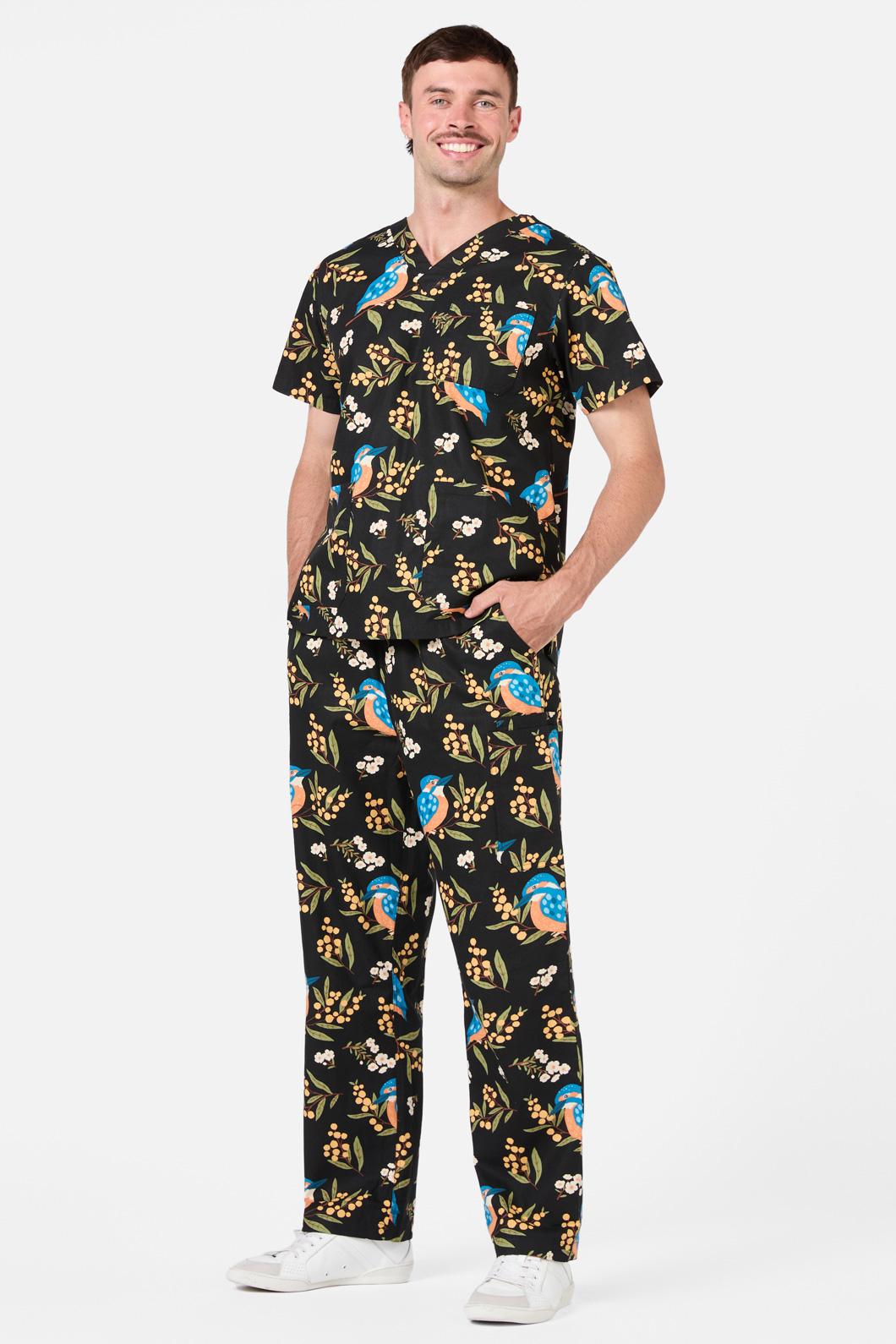 Princess Highway - Kingfisher Scrub Set - black