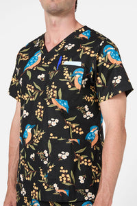 Princess Highway - Kingfisher Scrub Set - black
