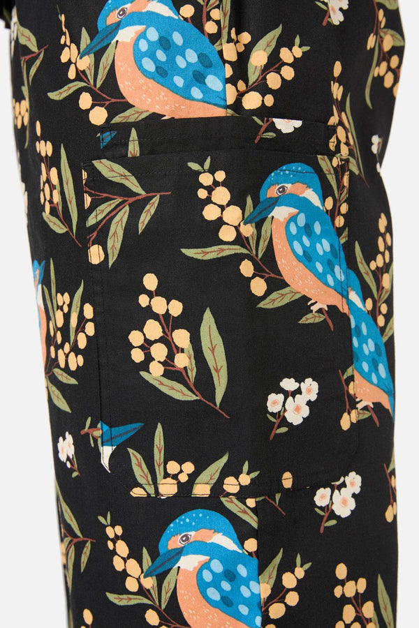 Princess Highway - Kingfisher Scrub Set - black