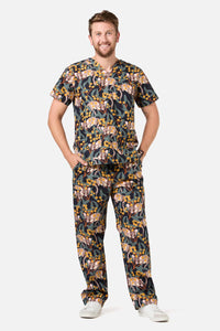 Scrubs With Love - Navy Fairy Possum Scrub Set - navy