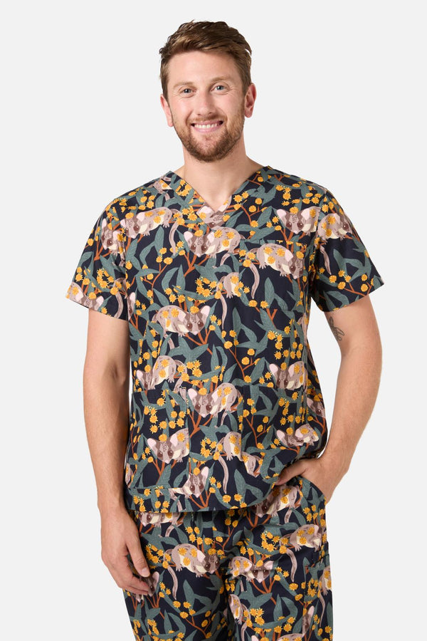 Scrubs With Love - Navy Fairy Possum Scrub Set - navy