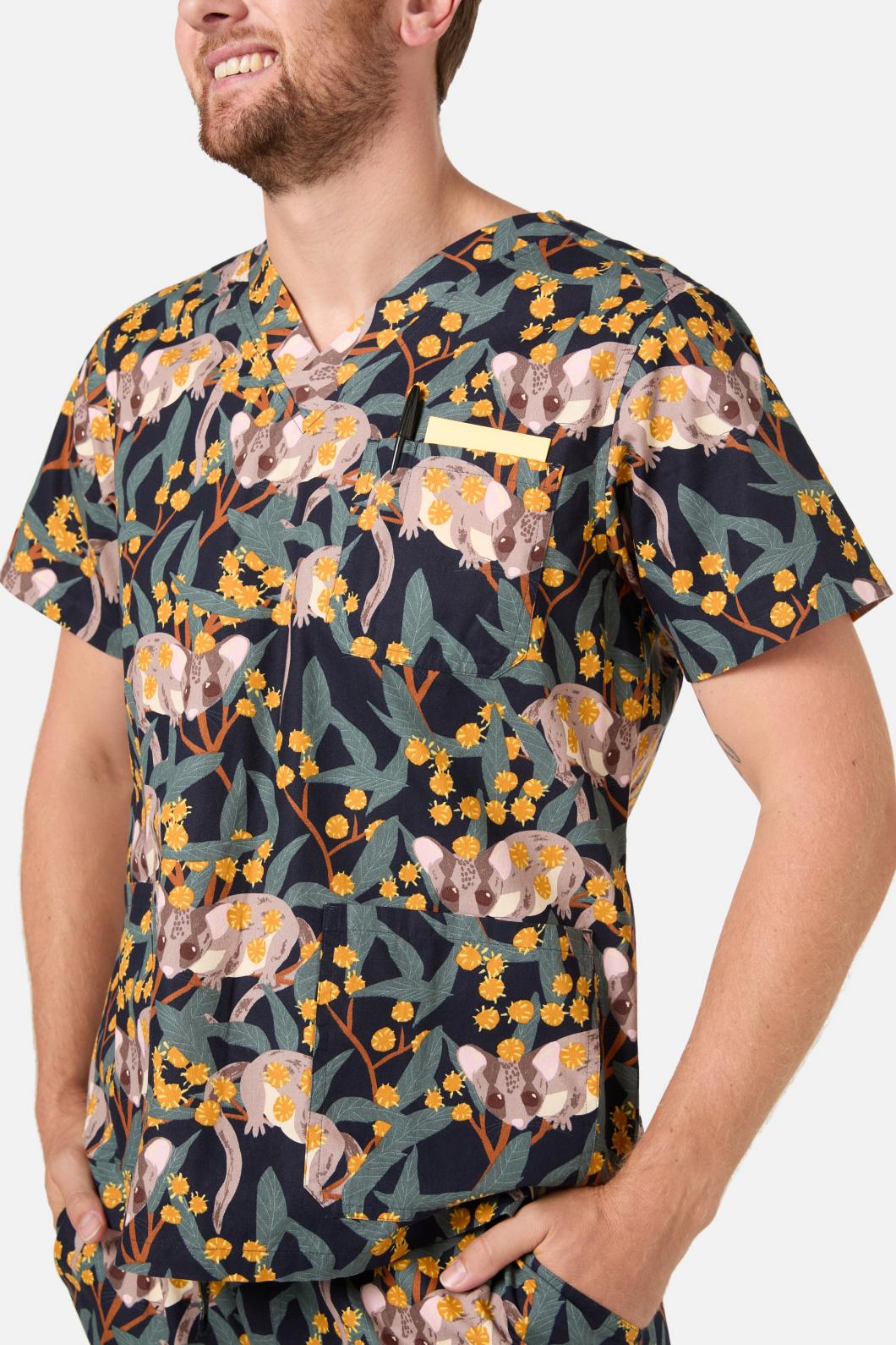 Scrubs With Love - Navy Fairy Possum Scrub Set - navy