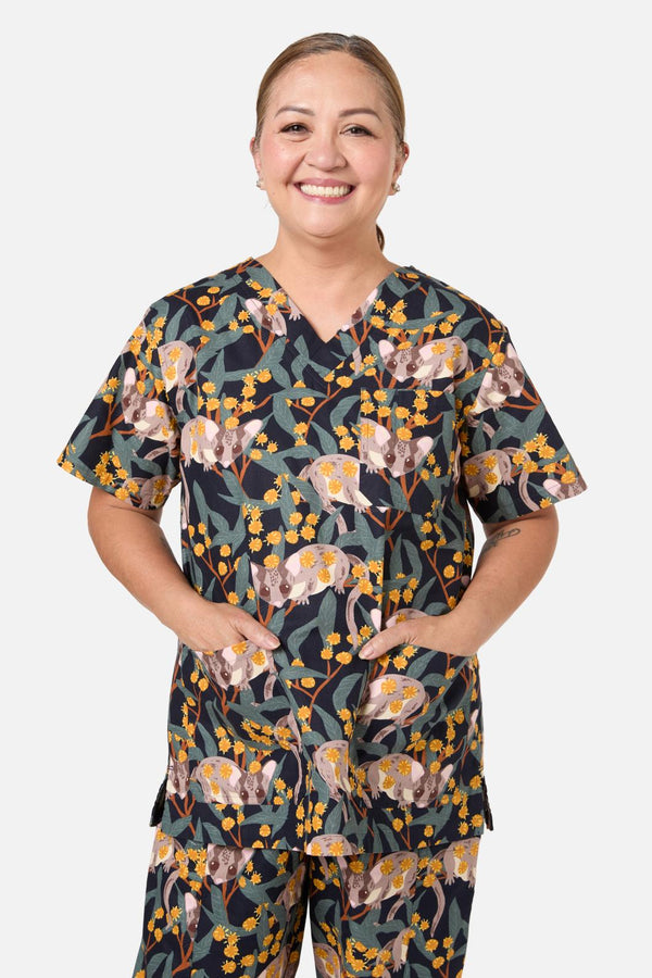 Scrubs With Love - Navy Fairy Possum Scrub Set - navy