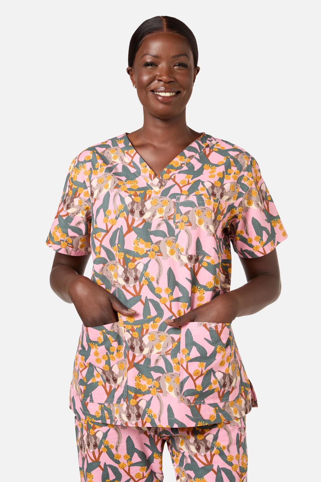 Scrubs With Love - Fairy Possum Scrub Set - pink