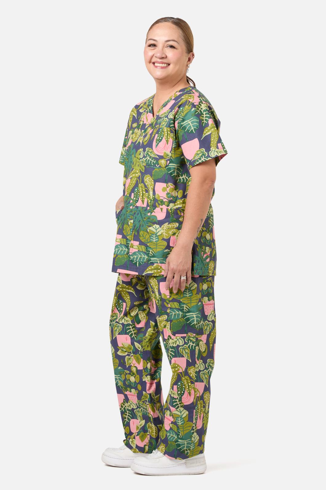 Love Scrubs - Get Planty Scrub Set - navy
