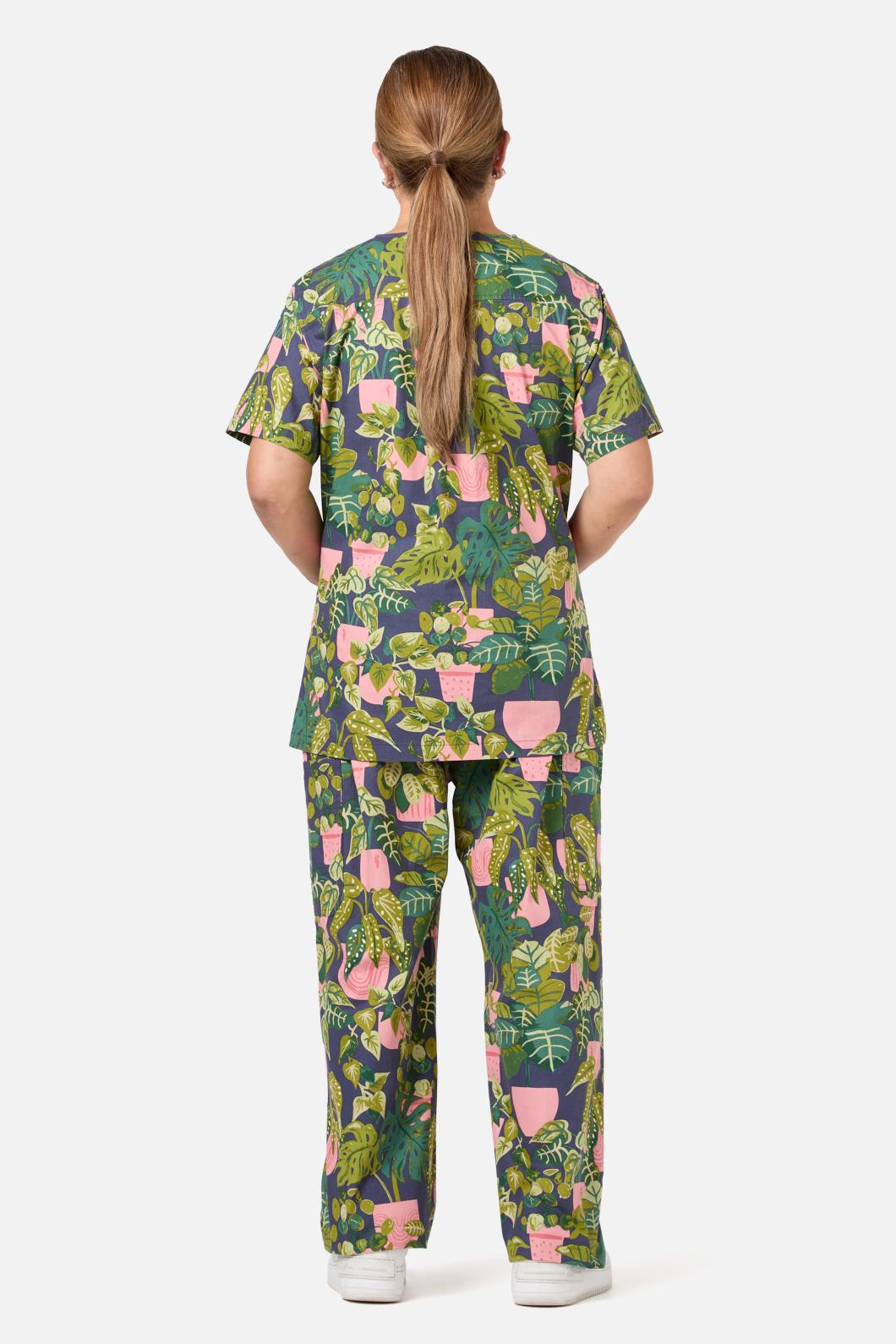 Scrubs With Love - Get Planty Scrub Set - navy