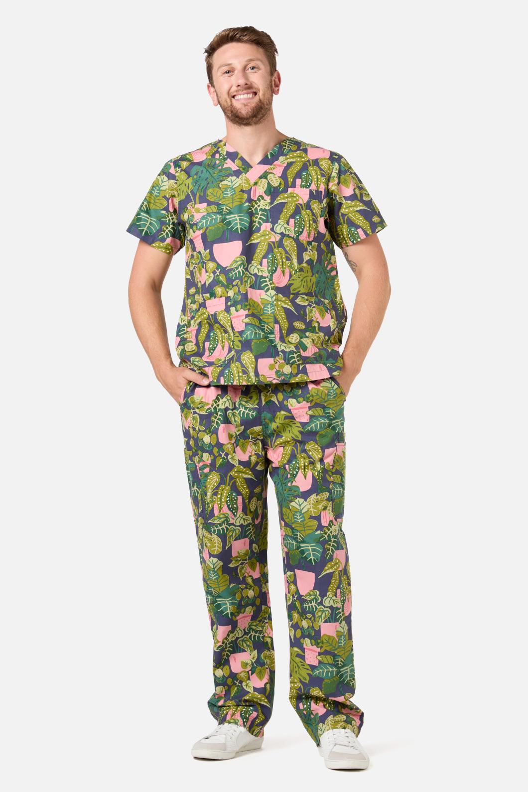 Love Scrubs - Get Planty Scrub Set - navy