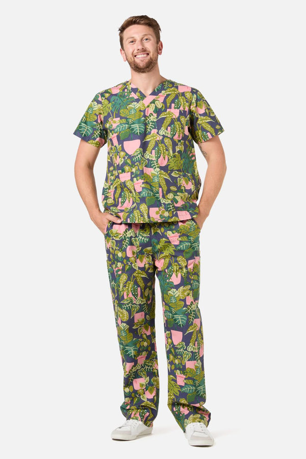Scrubs With Love - Get Planty Scrub Set - navy