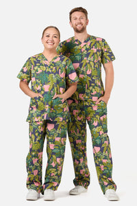 Scrubs With Love - Get Planty Scrub Set - navy