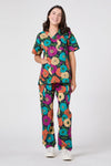 Princess Highway - Bonnie Floral Scrub Set - navy