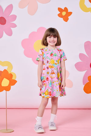 Princess Highway Kids - Fairies Kids Skater Dress - pink