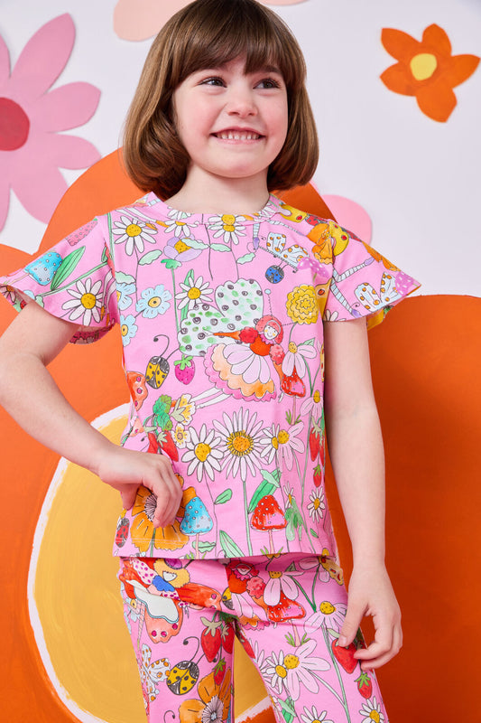 Princess Highway Kids - Fairies Kids Flutter Tee - pink