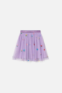 Princess Highway Kids - Pretty Emb Kids Mesh Skirt - lilac