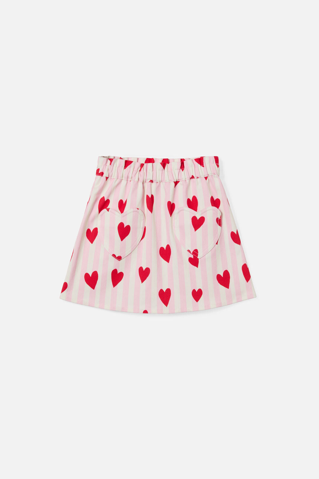 Princess Highway Kids - Heart Stripe Kids Skirt - pink