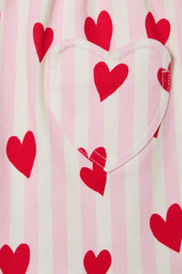 Princess Highway Kids - Heart Stripe Kids Skirt - pink