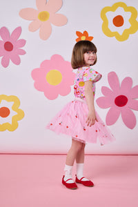 Princess Highway Kids - Cherry Emb Kids Skirt - pink