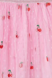 Princess Highway Kids - Cherry Emb Kids Skirt - pink