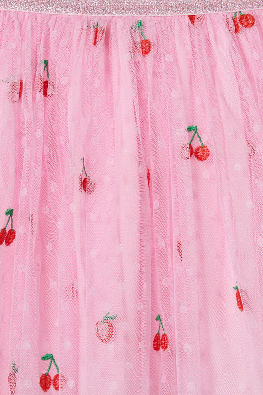 Princess Highway Kids - Cherry Emb Kids Skirt - pink