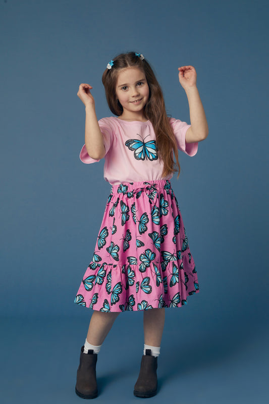 Princess Highway Kids - Butterfly Kids Skirt - pink