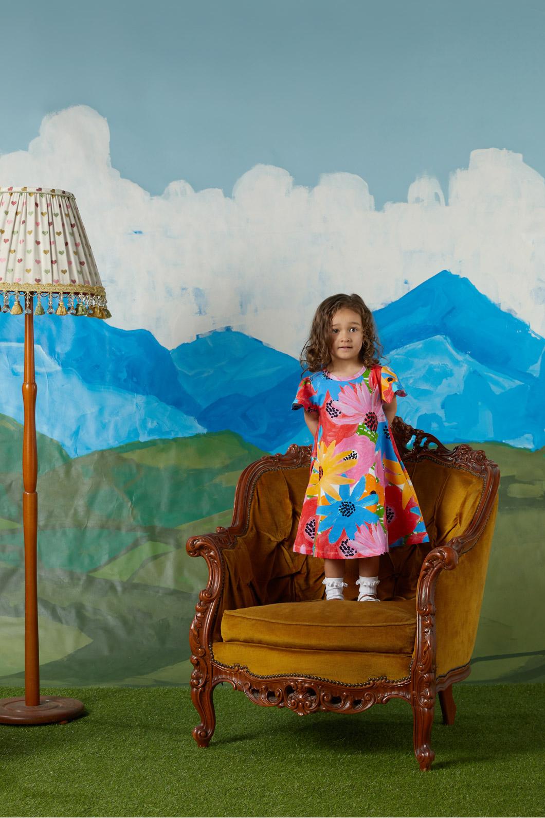 Princess Highway Kids - Big Floral Kids Dress - print