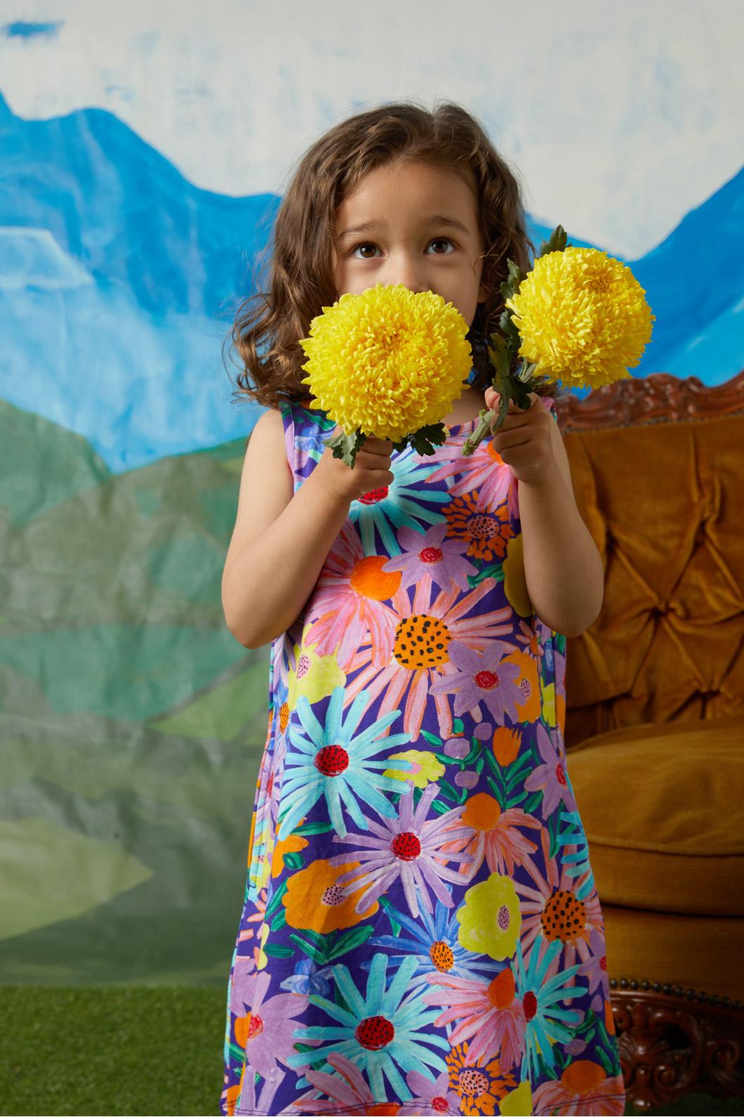 Princess Highway Kids - Botanica Kids Jersey Dress - blue