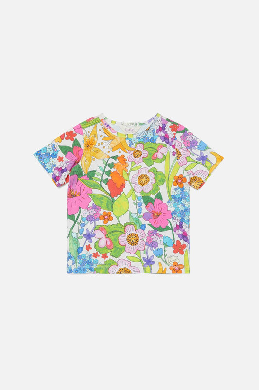 Princess Highway Kids - Cottage Kids Floral SS Tee - cream
