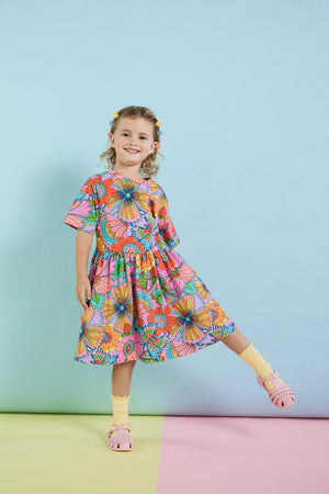 Princess Highway Kids - Paisley Floral Kids Dress - pink