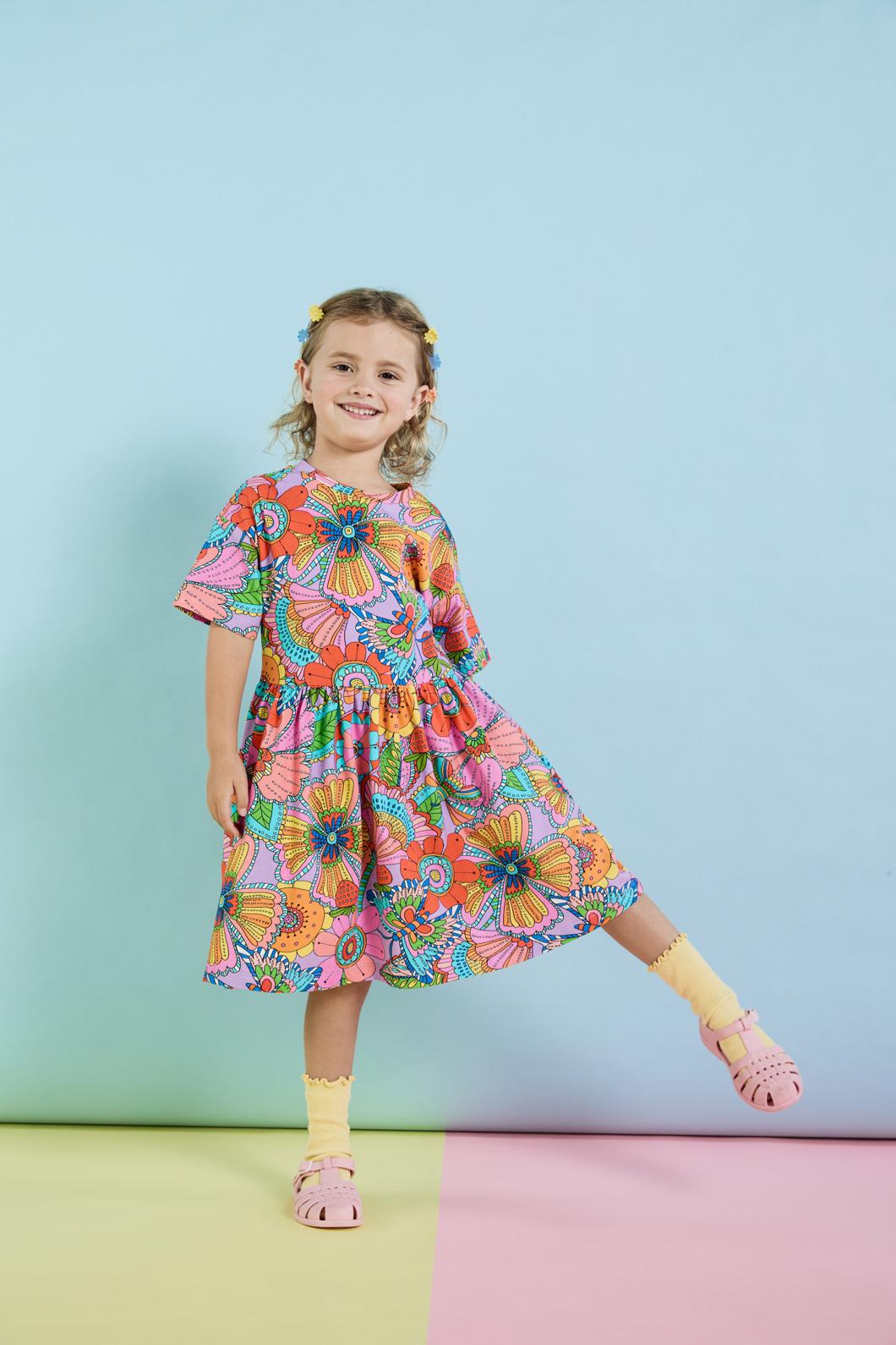 Princess Highway Kids - Paisley Floral Kids Dress - pink