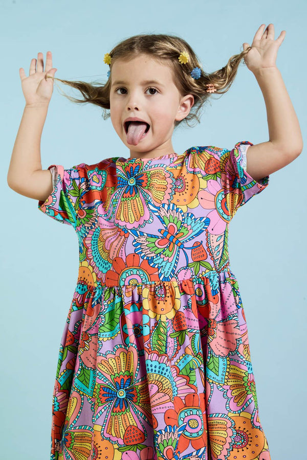 Princess Highway Kids - Paisley Floral Kids Dress - pink