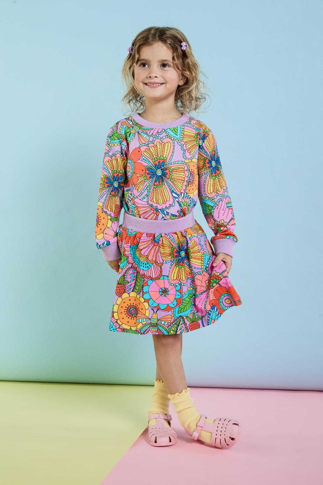 Princess Highway Kids - Paisley Floral Kids Skirt - pink