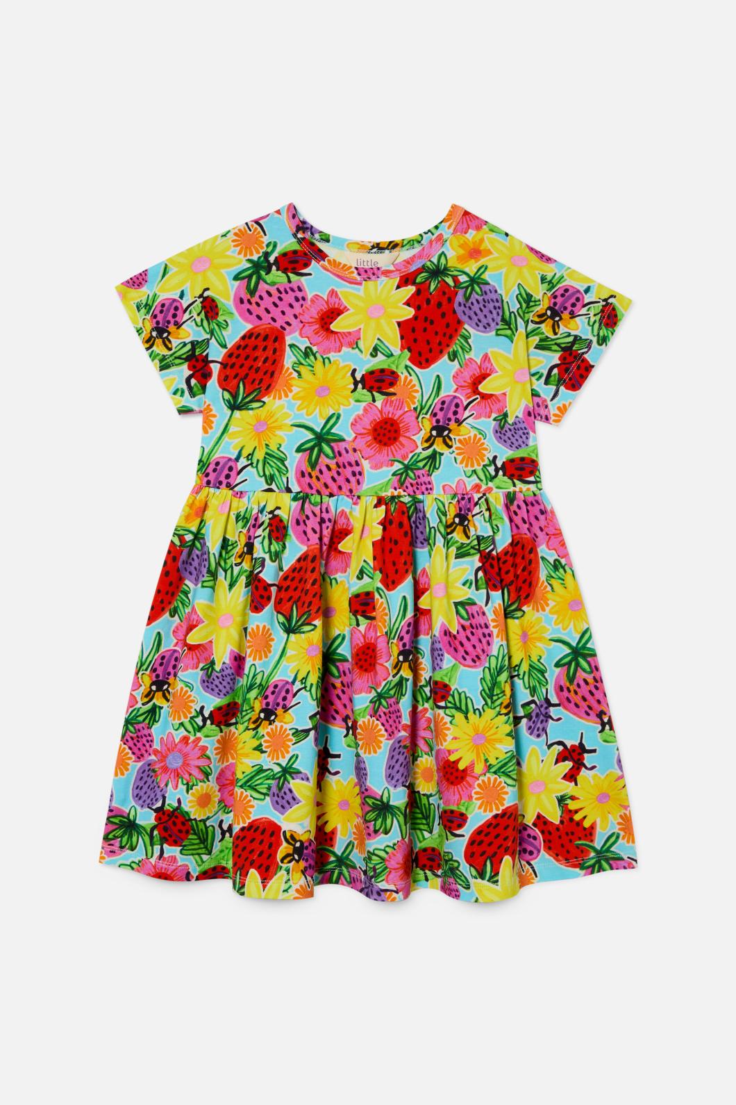 Princess Highway Kids - Ladybug Kids Dress - blue