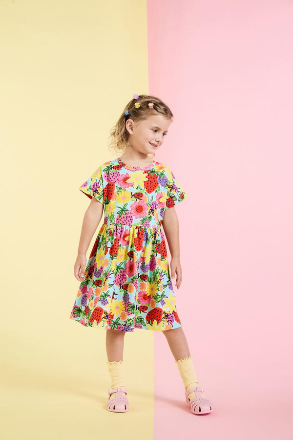Princess Highway Kids - Ladybug Kids Dress - blue