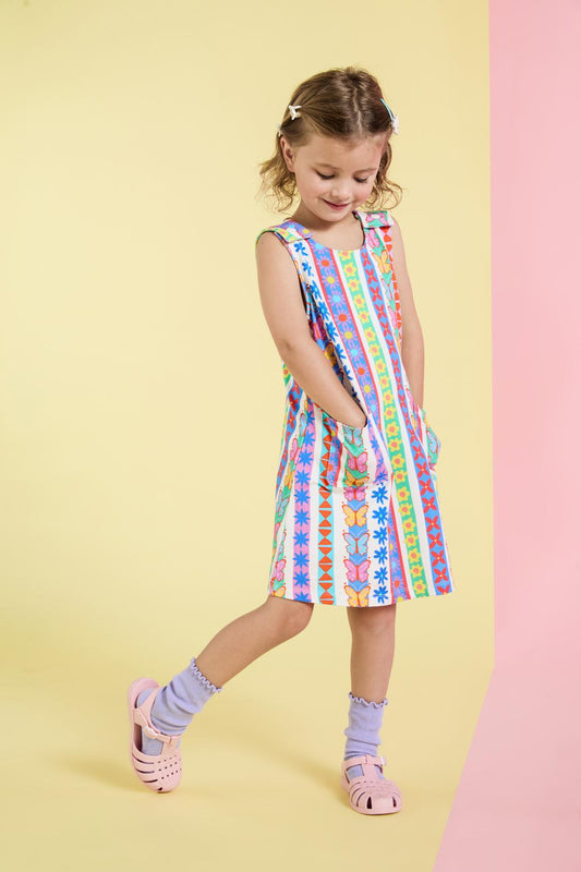 Princess Highway Kids - Daisy Stripe Kids Dress - multi