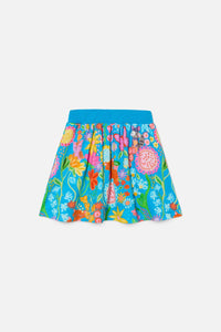 Princess Highway Kids - Folk Flower Kids Skirt - blue