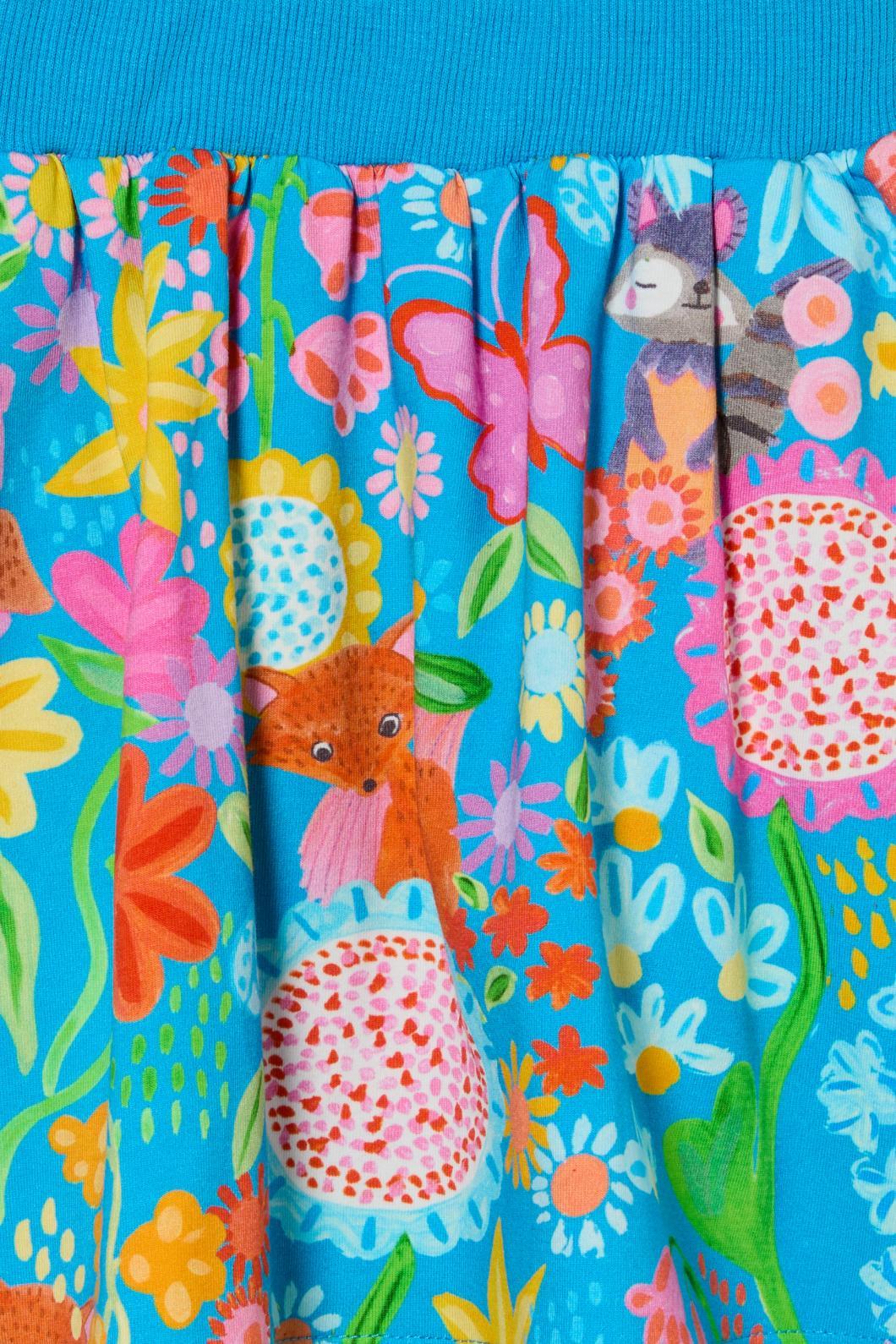 Princess Highway Kids - Folk Flower Kids Skirt - blue
